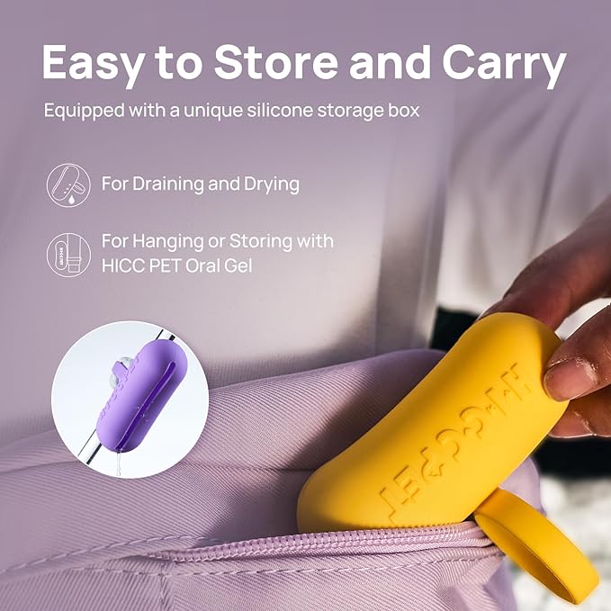 HICC PET Dog Toothbrush, Anti-Slip Dog Tooth Brushing Kit, Dog Finger Toothbrush for Plaque and Tartar Cleaning, Dog Teeth Cleaning for Small & Large Pets, Safer & Softer Liquid Silicone, 2-Pack