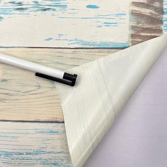 Yifely Colorful Wood Grain Furniture Paper Decorative Shelf Drawer Liner Self-Adhesive Door Sticker 17.7 Inch by 9.8 Feet