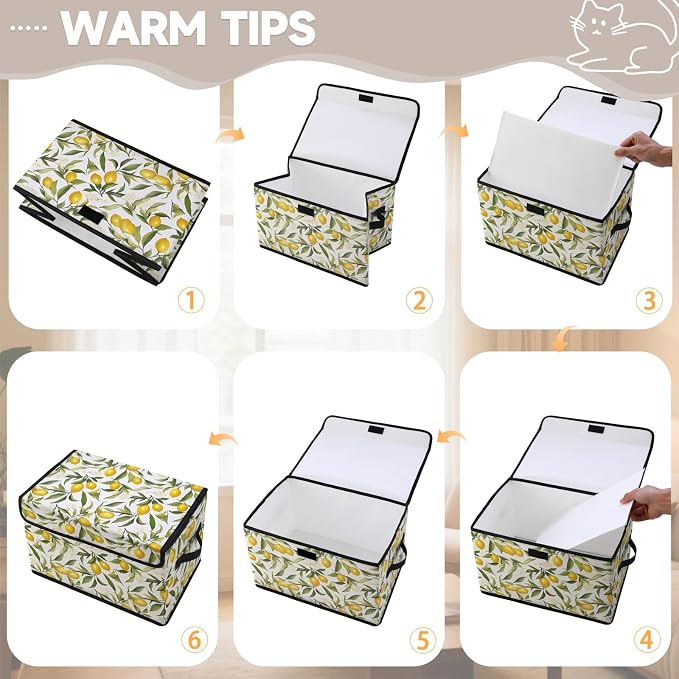 Stackable Storage Bins with Lids,Closet Organizers Fabric Box for Home and Office,Blanket Clothes Organizers,Under Bed Storage Containers 3 Pack