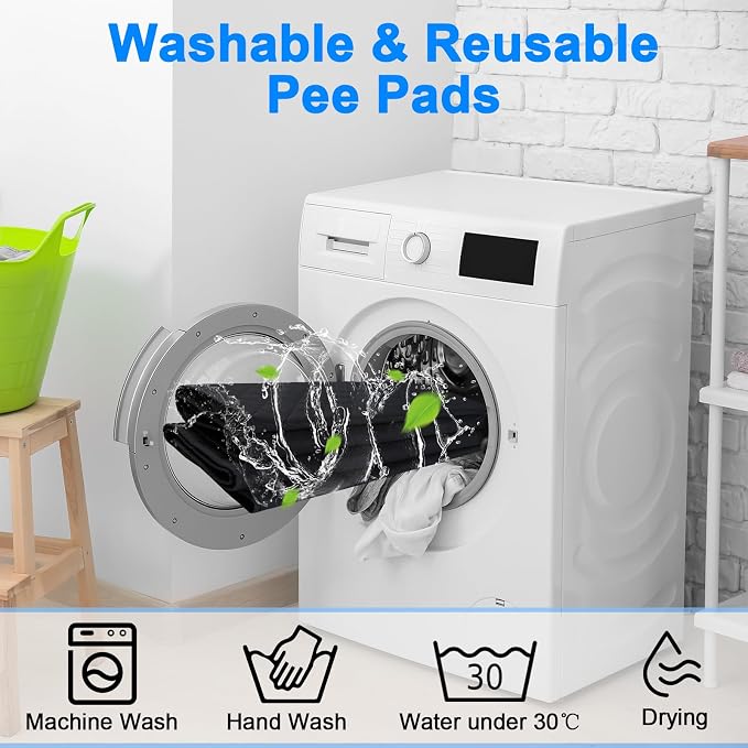 Washable Pee Pads for Dogs 72"×72" Reusable Puppy Pads Extra Large, Waterproof Pet Training Pads Leakage Non-Slip, Dog Pee Pads Whelping Pads for Playpen, Crate, Sofo, Car, Bed