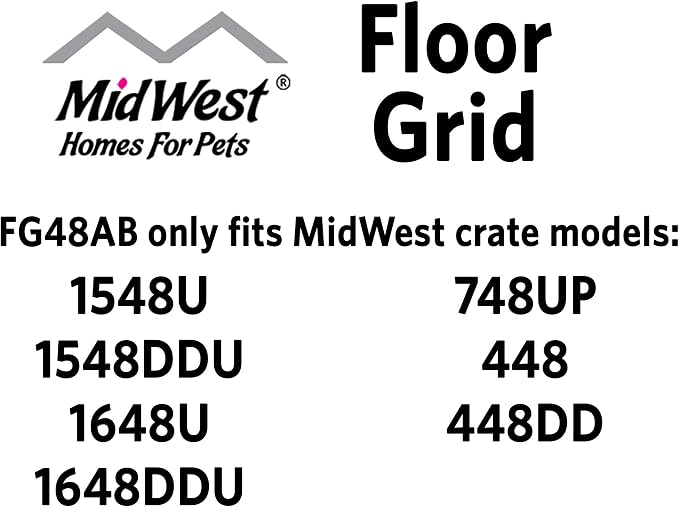 MidWest Homes for Pets Floor Grid for Dog Crate | Elevated Floor Grid Fits MidWest Folding Metal Dog Crate Models 1548U, 1548DDU, 1648U, 1648DDU, 748UP, 448, 448DD