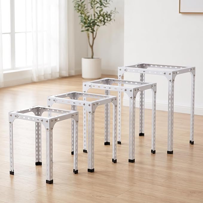 Cage Stand with Shelf, White Multi-functional Storage Rack for Bird Cages , 50cm*35cm Height 30cm