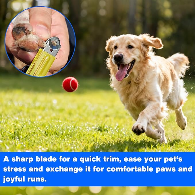 JIOTAR 6 Pet Nail Clipper Blade Replacement Parts for Resco Guillotine Trimmers, Pets Dogs Guillotine Nail Trimmer Blades -6 Pack