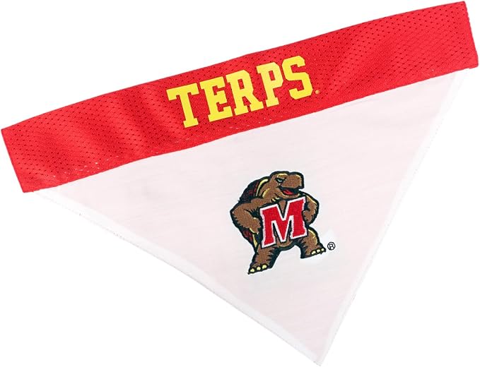 Pets First Collegiate Pet Accessories, Reversible Bandana, Maryland Terrapins Size Small/Medium