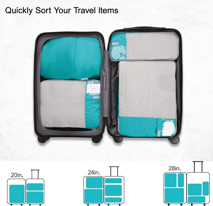 BAGSMART Compression Packing Cubes for Travel Essentials | 14 Set /6 Set /4 Set/2 Set, Lightweight, Durable