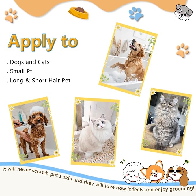 Dog Bath Brush & Massager, Dog Cleaner & Cat Grooming Brush, Silicone Shampoo Scrubber for Dogs & Cats, Rubber Curry Brush for Bathing, Washing & Shedding Care
