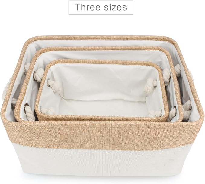 Personalized Dog Toy Storage Basket Bin Collapsible Customized Pet's Name Storage Box Organizer for for Dog Toys, Clothing, Apparel & Accessories (Beige, L)