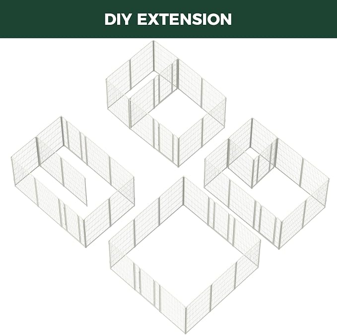 FXW Homeplus Indoor Dog Playpen with Divider Connectors, 45" H, 12 Panels | Calm Indoor Play Area, Two-Zone Layout, For Large Dogs, Patented