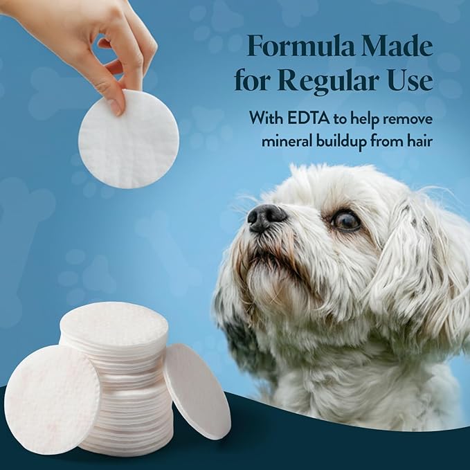 OcluVet Tear Stain Wipes for Dogs, Cats and Horses, Gentle Non-Stinging Pet Eye and Face Cleaning Wipes with EDTA, Tear Stain Remover, 50 Count