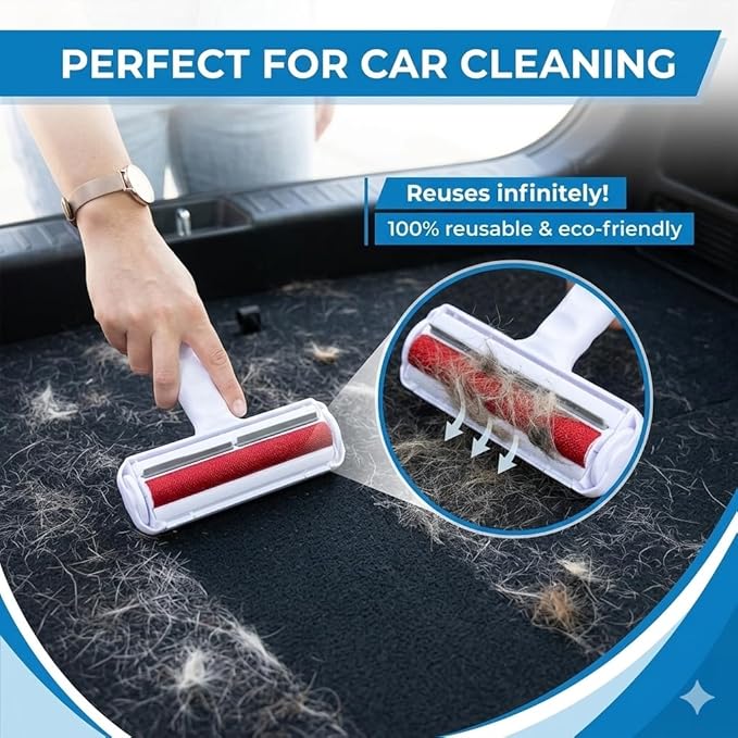 Reusable Pet Hair Remover Roller for Dog & Cat Hair Self Cleaning Lint Roller for Furniture, Couch, Carpet,Rugs,Bedding & Car