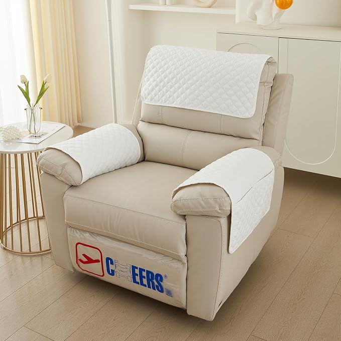 XMAYODS 3 Pcs Recliner Covers Sherpa Arm Covers for Recliner Chair with Storage Pockets Headrest Cover for Recliner Chair Armchair Slipcovers for Sofa Recliner Protector (Color : #2)