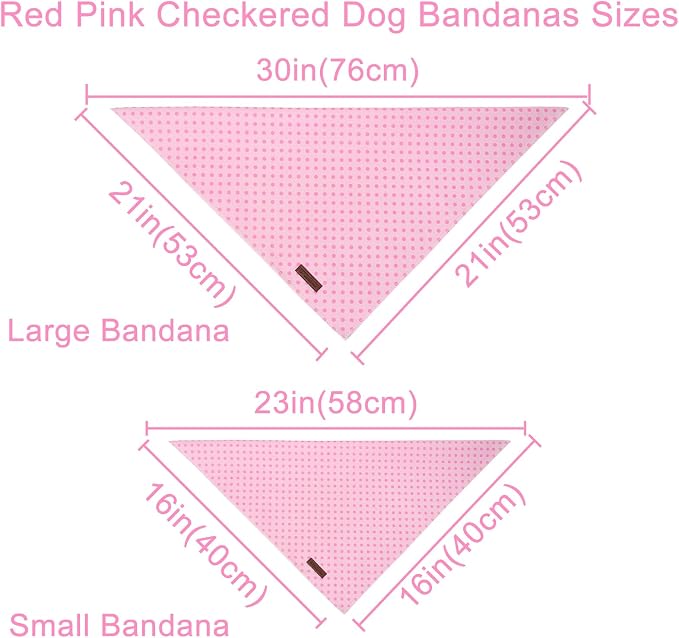 Pink Polka Dog Bandana, UP URARA PUP Puppy Bandana for Small,Medium Dog, Comfortable Cotton Triangle Bid Scarf Dog, Pet Kerchief for Girl Female Dogs or Cats, Fancy Fall Classic Dog Bid Scarf