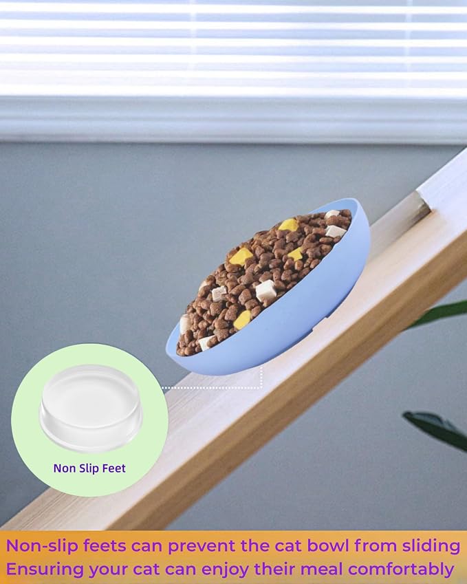 12-Pack Cat Food Bowl with Non-Slip Feet, Whisker Fatigue Cat Dishes for Food, Plastic Cats Bowls Set for Multi-Cats Homes, 5.5" Wide Shallow Relief Kitten Bowls BPA-Free, Dishwasher Safe