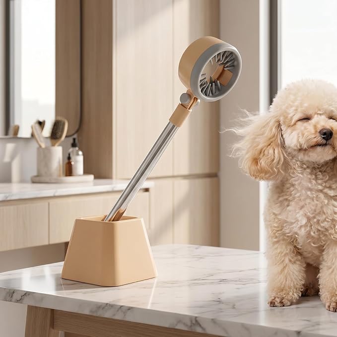 Mikikit Pet Hair Dryer Holder Rotation Dog Dryer Stand Hair Tool Organizer Stainless Steel Pp