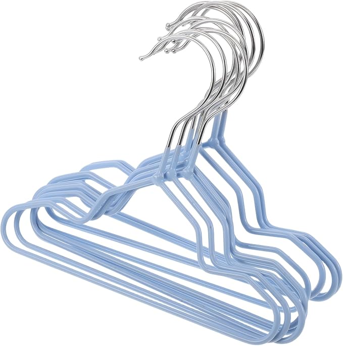 DOITOOL Clothes Rack Mini Hangers Pet 20pcs Metal Non-Slip and Plastic-Dipped Small for Pet Clothing and Apparel Space-Saving Elegant Design Costumes for Puppy Dog Cat and Doll