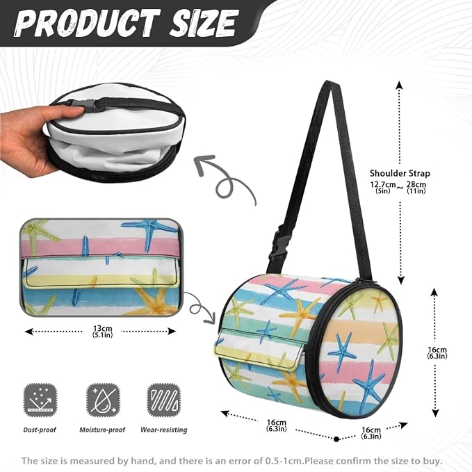 Modern Kitchen Bathroom Hanging Toilet Paper Starfish Stripes Tissue Holder Wall Mounted Tissue Towel Roll Holder with Adjustable Strap Easy Installation