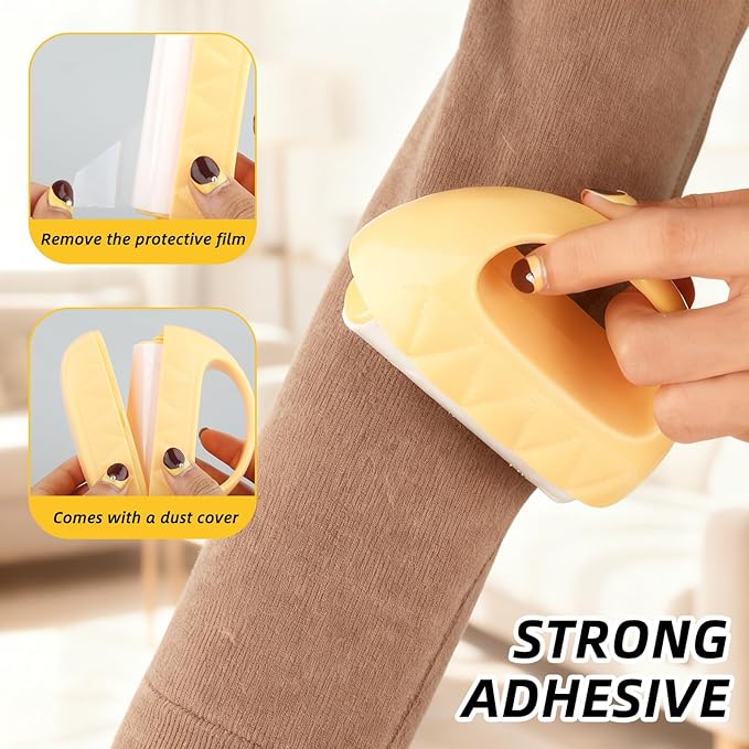 Lint Roller with Washable Sticky Roller Head,Reusable Mini Lint Roller Pet Hair Remover,Portable Lint Remover for Dog,Cat Hair,Clothes,Furniture