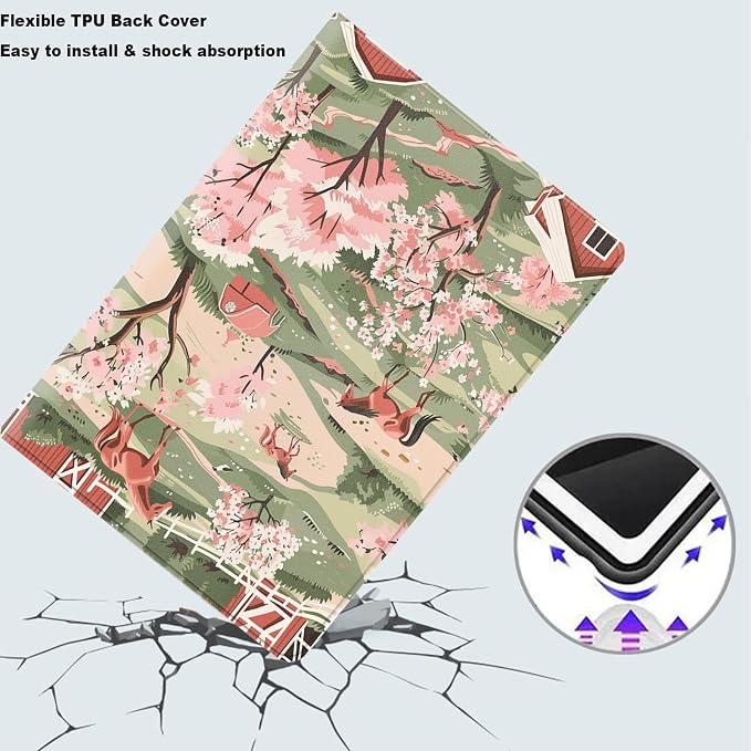 Tablet Case for iPad 5th Generation 2024 iPad Pro 11 inch (M4),Shockproof Protective Cover with Stand,Auto Wake/Sleep,Farm Animal