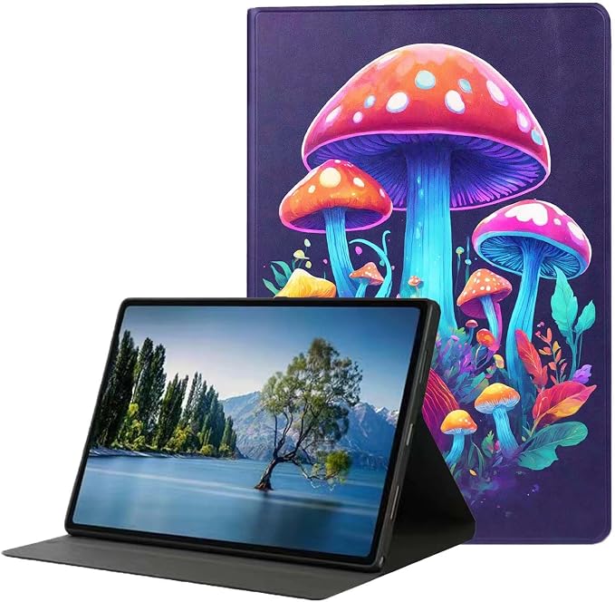 for Samsung Galaxy Tab S5e Case 2019 10.5”Model SM-T720/T725,Premium Leather Folio Stand Auto Wake/Sleep,Multiple Viewing Stand,Psychedelic Mushroom