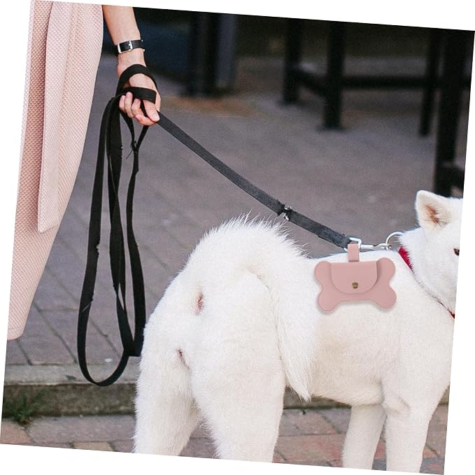 Kisangel Pet Waste Bag Holder Organizer Compact Portable Leash Attachment for Easy Carrying Stylish Dispenser for Dog Walking Pet Cleaning Supplies