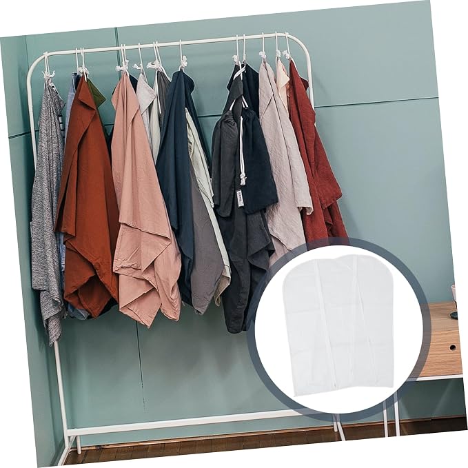 Healifty 2sets Transparent Garment Bags Clothing Covers for Storage Protects Against Wrinkles Pet Hair for Home Store Use Lightweight Convenient Design 2pcs*2