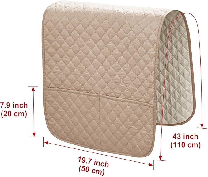 Couch Armrest Covers Multifunctional, Comfortable, Anti-Slip, | Recliner Arm Protector for Books Tablet Phone TV Remote Cellphone Book Phones Pets Chocolate Remote Control Snack