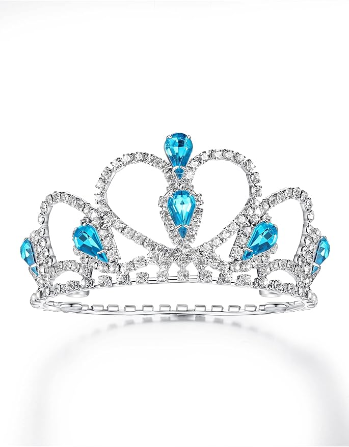 Lovelyshop Princess Pet Tiara Crown for Cats & Dogs, S, Blue