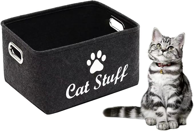 Pet Toy Organizer Box Dogs Treats Organiser Boxes Dog Supplies Storage Bins for Dog Apparel and Accessories Dog Toys Dog Coats