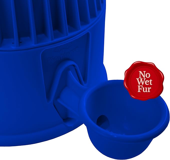 Pet Water Dispenser for Dogs and Cats, 67.6 oz – Gravity-Fed Water Bowl for Clean Drinking, Prevents Wet Fur, BPA-Free Polypropylene, (Opaque Blue)