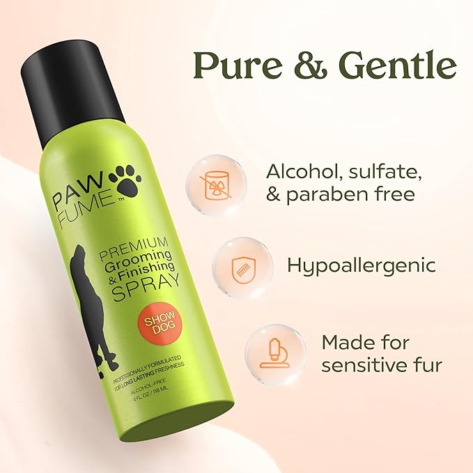 PAWFUME Dog Perfume Spray Long Lasting Scent for Grooming, Show Dog, 1-Pack – Keep Your Pup Fresh All Day – Hypoallergenic, Alcohol-Free, Detangling Formula – Moisturizing Pet Cologne Spray for Dogs