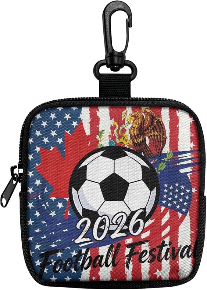 Dog Treat Pouch Dog Training Reward Pouch with Carabiner Waterproof Small Dogs Treat Bag for Leash 2026 Football Festival