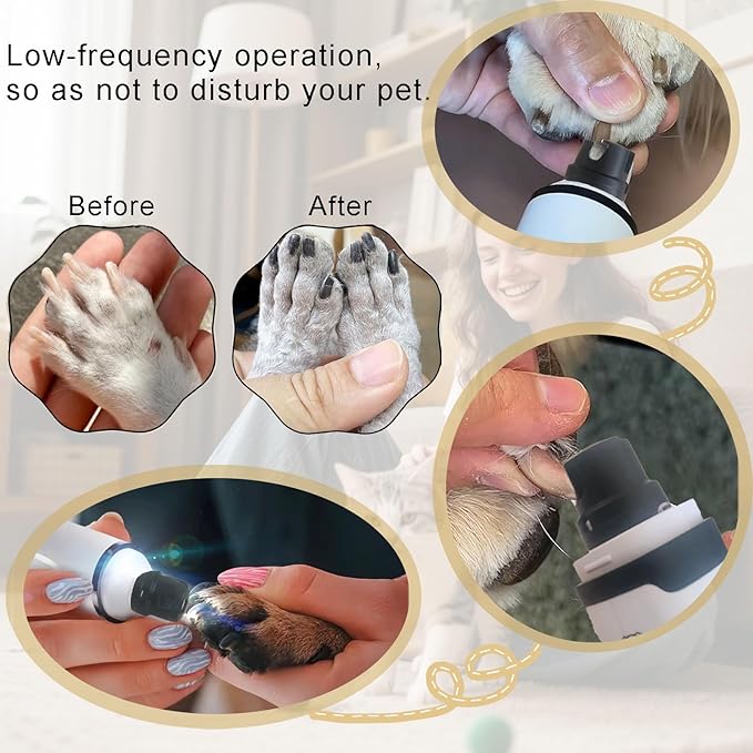 OUTMX 2026 Upgrade Dog Nail Clippers, Groom Silent Pro Nail Grinder Set, Dog and Cat Nail Clipper, Dog Nail Trimmers for Small and Medium-Sized Pets of Different Sizes