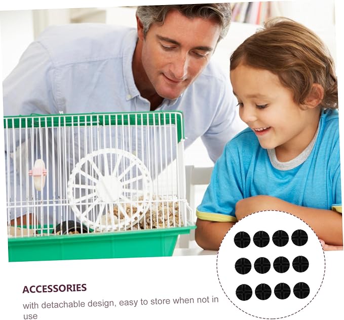 PET Cage Buckles 12 Pack Black Plastic Connectors for Closets | Simple Installation, Sturdy Build, Portable Storage, Easy to Store, DIY Accessories for Home Use