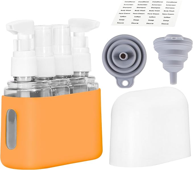 Bpluma Travel Bottles, Leak Proof Containers For Toiletries TSA Approved Airplane Accessories Kits For Liquid With Labels | For Toiletries TSA Approved Airplane Accessories Kits For Liquid With Labels