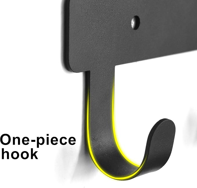 PET ARTIST Dog Leash Holder for Wall, Metal Dog Leash Hooks for Wall Decorative, Dog Leash Hanger Organizer Wall Mount with 5 Hooks, Dog Stuff Storage Organizer for Key Holder Dog Collar and Leash Set