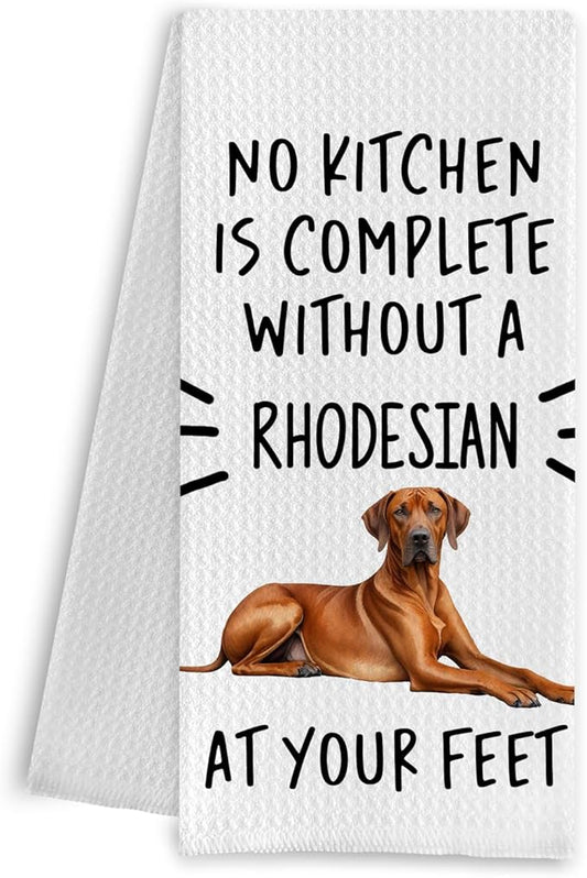Rhodesian Ridgeback Kitchen Towels, Rhodesian Ridgeback Gifts Dish Tea Towels, Dog Mom Gifts Hand Towels for Kitchen Decor, Dog Lover Gifts, 16x24 Inch