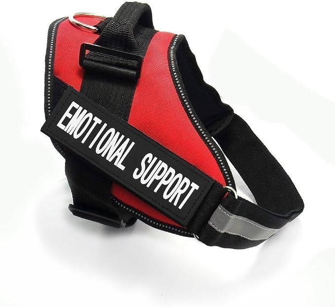 Fairwin Emotional Support Dog Patches, Reflective Removable Dog Tags for Service Vest Dog Harness