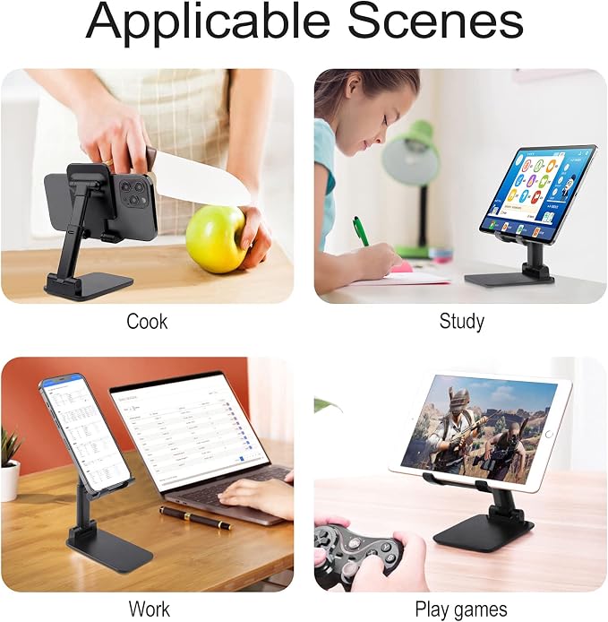 Portable Lemon Tree Leaves Tropical Flowers Floral Phone Stand for Desk | Adjustable, Cell Phone Holder, with Flexible Height And, Angle Adjustment, Travel Accessories