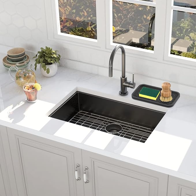 Silicone Sponge Holder-Large Thick Durable 10" Sink Organizer Tray-Kitchen