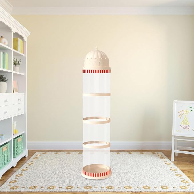 Toy Organizer Zoo Toy Holder Space Save Storage Cage Playhouse PP Material Suitable for Children Bedroom Nursery, 4 Layers