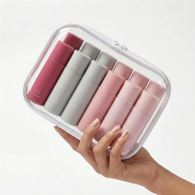 Clear Hard Shell Organizer Cases, 2 Pack | Durable PET shell with water-resistant, scratch-resistant surface for travel, toiletries, electronics and daily essentials