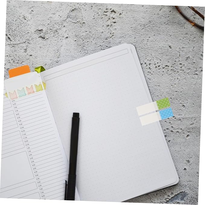 STOBOK 30packs Sticky Page Tabs of Transparent Pet Markers for Notebooks Books and Organizers Repositionable Index Labels Vibrant Colors for Easy Marking and Annotation