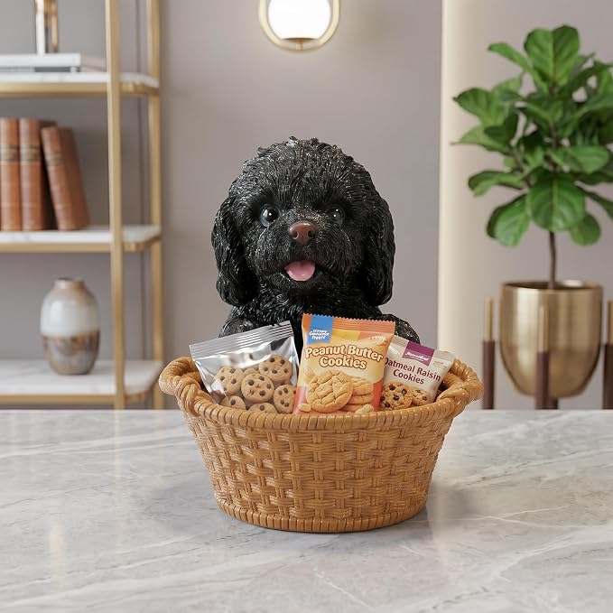 Poodle Candy Bowl for Office Desk - Decorative White Frenchie Storage Basket for Keys and Entryway Table - Unique Dog Lover Gift, Small Animal Decorative Bowl for Home Decor