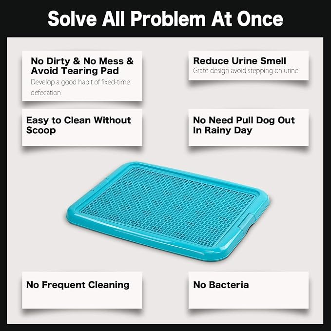 petphabet Training Pad Holder Floor Protection Dog Pad Holder Mesh Training Tray (M-18"x24")…