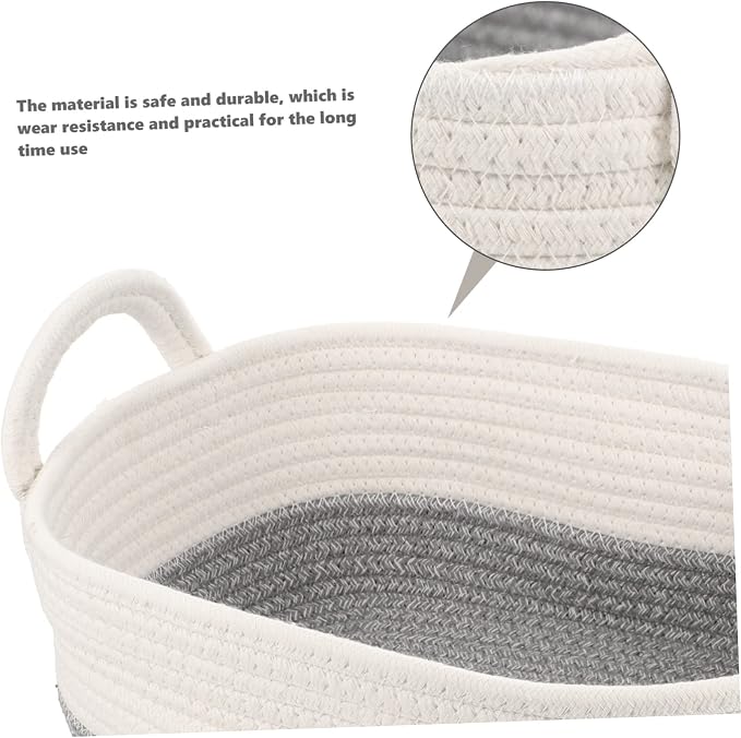 PRETYZOOM 3pcs Woven Dog Toy Basket Rope Storage for Household Pet Toys Food Clothes Stylish Lightweight and Organizer for Home