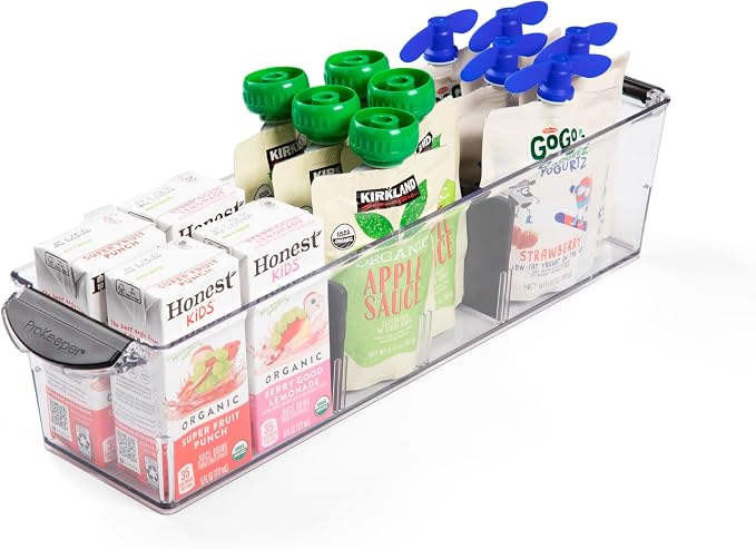 Progressive ProKeeper+ Pantry & Refrigerator Storage Containers – Modular Bins and Organizers (Narrow Stackable Bin, 16.1"L x 4.0"W x 3.6"H)