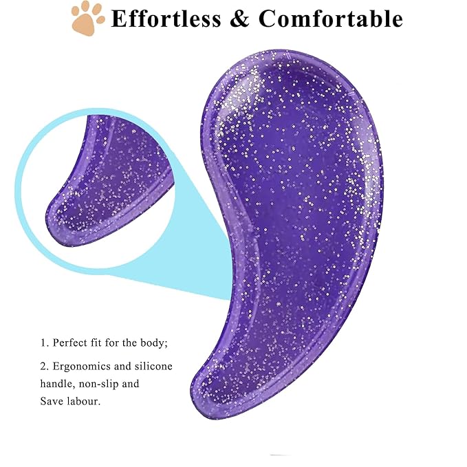 Small Dog Brush, Soft Pet Grooming Brush for Shih Tzus, Yorkies, Maltipoos, Maltese, Puppy Massaging Hair Brush, Cat Brush, for Small Animals Rabbits of All Hair Types (Starry Purple)