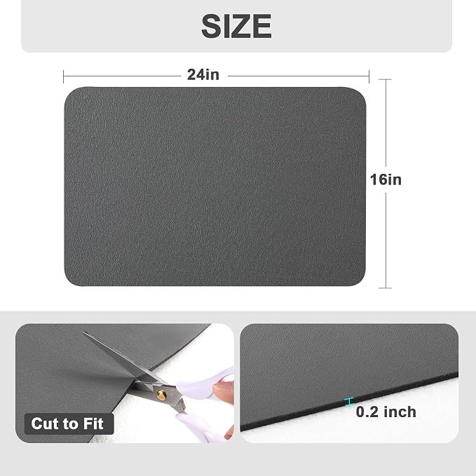 Ecotrim Coffee Mats for Coffee Bar Accessories, Dark Grey 16" x 24"