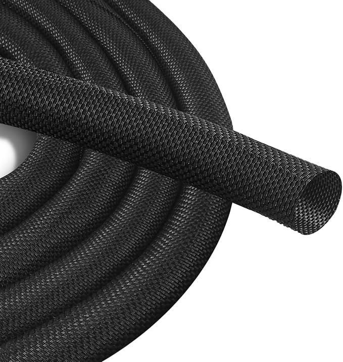 Secbolt Cord Protectors from Pets No Chew, 10FT - 3/8 Inch, Black | Durable Cord Covers for Pets, Bite-Resistant Wire Protector for Cats, Dogs, Rabbits
