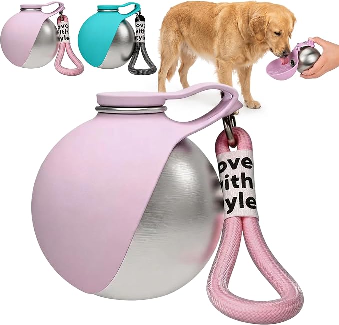 Portable Pet Water Bottle & Collapsible Dog Bowls Spill Proof Water Dispenser Cat Food Container & Dog Treat Holder, Small Size Pet Supplies Travel Accessories for Puppy